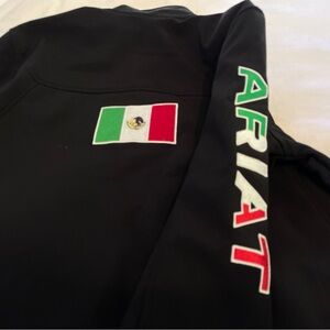Ariat Black Jacket with Mexican Flag Patch